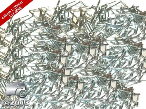 Lot 4000 Dia 4.8mmX20mm Standard Open Dome Aluminum Blind Pop Rivets Heavy Duty