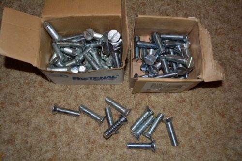 1/2-13X2 FLAT HEAD SLOTTED MACHINE SCREW BOLTS ZINC PLATED (QTY 75)