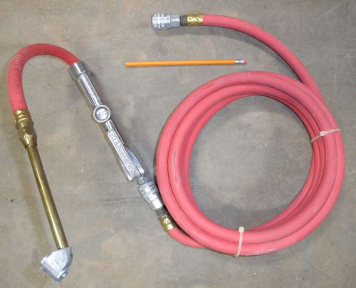 506 Milton Inflater Gauge with 3/8 I.D. Air Hose 200psi 16 Foot Length OSHA