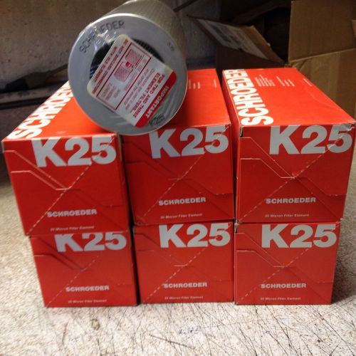 Schroeder k25 filter elements. lot of 6 for sale