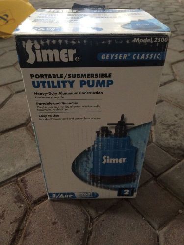 Simer Portable/Submersible Utility Pump