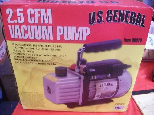 US GENERAL 2.5 CFM VACUUM PUMP ITEM # 98076