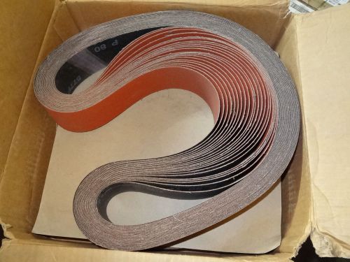 46 new 3m abrasives 2-1/2&#034; x 60&#034; 577f cubicut polycut rb cloth sanding belts p80 for sale
