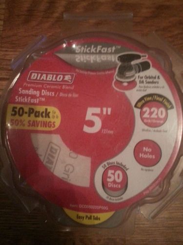 DCD050220P50G 50pk DIABLO 5&#034; Stickfast Sanding Disc 220 Grit New