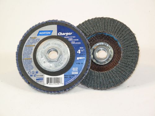 1 lot o 5 - Norton 4-1/2&#034; w/ 5/8&#034;-11 36 grit flap wheel  pt# 21290 (#1102)