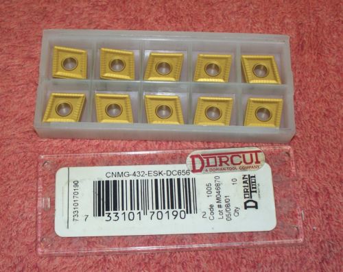 DORION TOOL   CARBIDE  INSERTS   CNMG 432-ESK  GRADE  DC-656  PACK OF 10