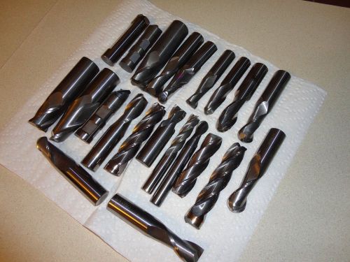 15 + lbs of clean solid carbide end mills-used-regrind or scrap.  Pkg # 1 .