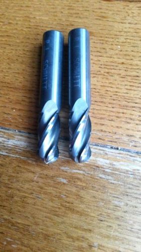 (2 pc)-27/64&#034; diameter, 7/8&#034; loc, 4 flute carbide ball end mill for sale