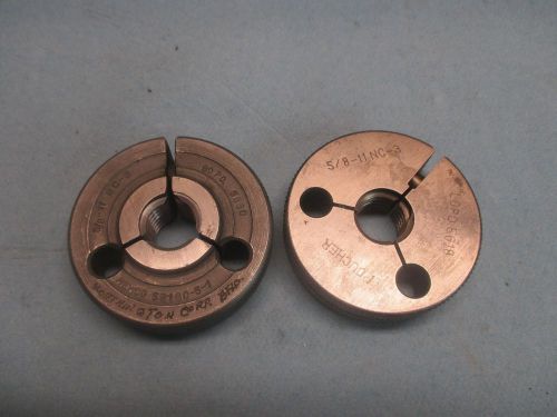 5/8 11 NC 3 THREAD RING GAGES GO NO GO .6250 P.D.S= .5660 &amp; .5618 SHOP TOOLS