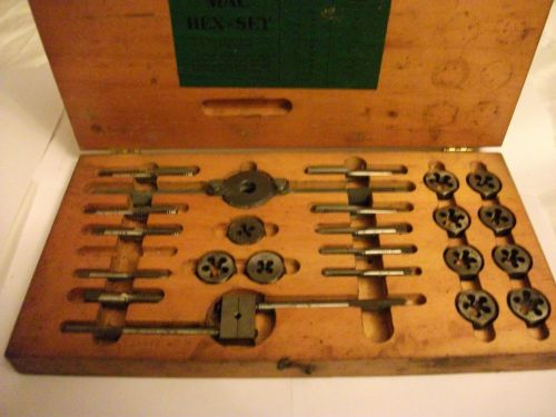 Vintage Mac Tools 24 Piece Standard Tap and Hex Die Set Missing One Piece