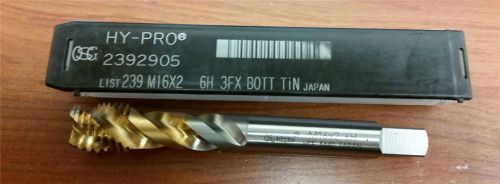 OSG M16x2 6H 3FX SEMI-BOTT TAP HYPRO DIN OH TiN    ITEM#2392905   *NEW*