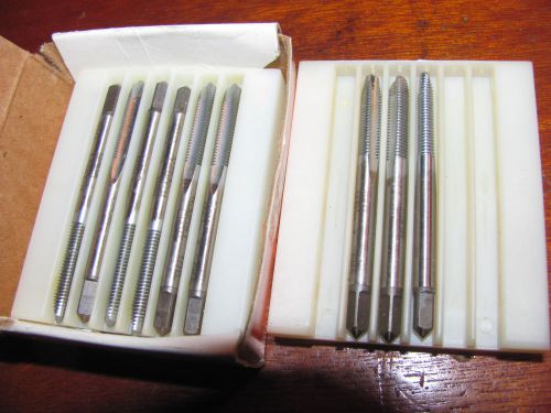 LOT OF 9 BRAND NEW CHROME PLATED SPIRAL POINT 8-36 TAPS , REIFF &amp; NESTOR