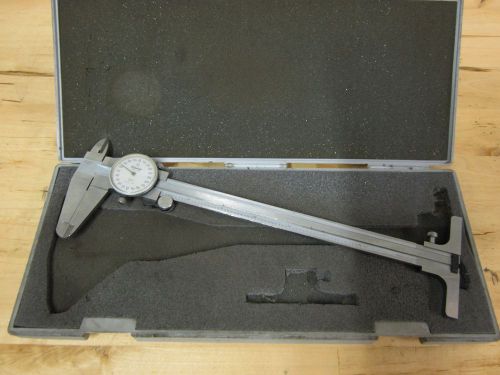 Mitutoyo shock proof dial caliper 0-8&#034; with depth checker 505-627 for sale