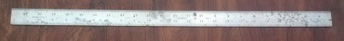 Vintage Used Starrett 2-Foot Tempered Steel Shrink Rule #C374 - Shrink 1/10&#034;/Ft.