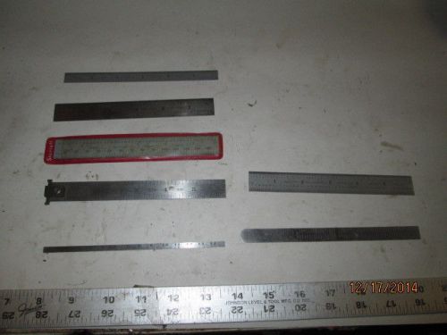 MACHINIST LATHE MILL Lot of Machinist Steel Rules Rulers Starrett Brown &amp; Sharpe