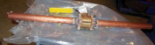 APOLLO 1&#034; MEDICAL GAS VALVE Bronze, 3-Piece, Full Port Ball Valve W/ Male Brazed