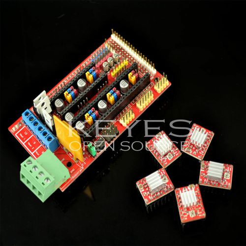 3D printer control  suite RAMPS 1.4 + 5pcs 4988 driver with heat sink