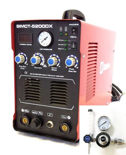 Simadre plasma cutter 5200dx 50a argon regulator 200a tig arc mma welder 110/220 for sale