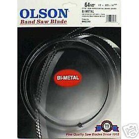 Olson 1/2&#034; Wide x 64-1/2&#034; Long 14/18 Band Saw Blade