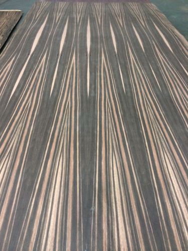 Wood veneer ebony 48x96 1pcs total 3-ply wood backer &#034;exotic&#034; 1523.3 for sale