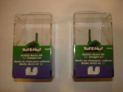 Tuf-E-Nuf Carbide Router Bits 1/8&#034; straight 2 pcs# 02449