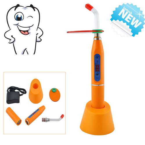 2015 New Design Dental Wireless Curing Light Lamp Orange 1500mw Resin Dryer CE