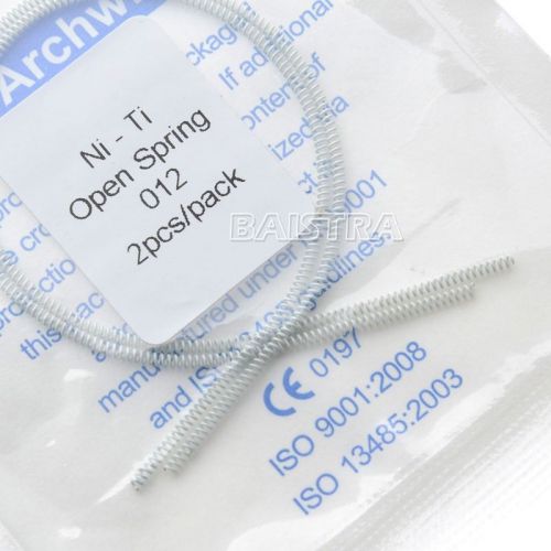 New 2 Pcs Dental White Coated Orthodontic Niti Open Coil Spring 0.012*180mm