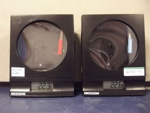 Lot Of 2 Dickson Model SL4350C7 C181 4&#034; Temp Chart Recorder-Powers Up- m340