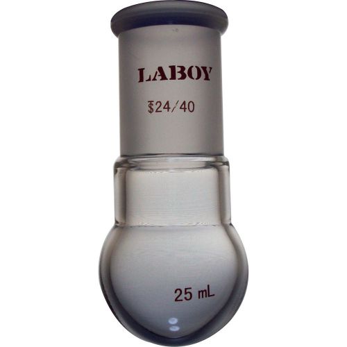 Laboy glass single neck round bottom flask 25ml with 24/40 joint for sale