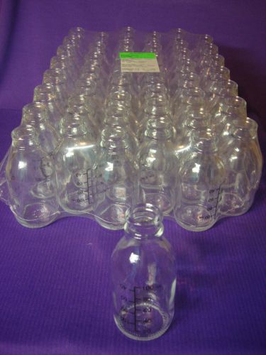 Lot of 48 kimble glass 100 ml screw-top bottles new one case - 48 bottles for sale