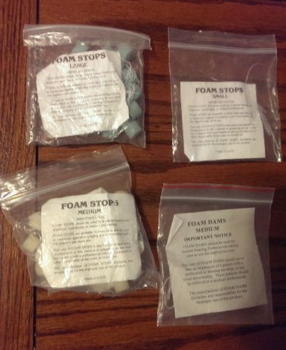 Lot of foam ear stops dams, small, medium, large