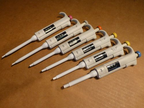 LabSystems Finnpipette Pipette Set of 6 variable pipettes volume 0.2-1000uL