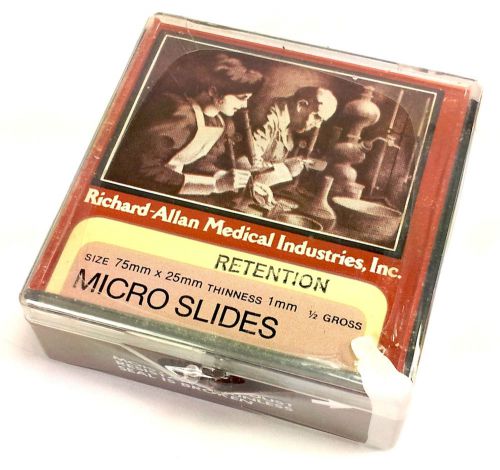 72 Pc. Retention Microscope Slides Richard Allan 75mm x 25mm x 1mm