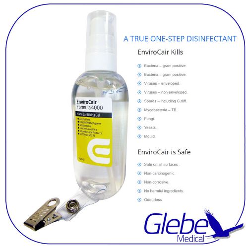 EnviroCair F4000 Ultimate Antibacterial / Viral / Fungi Hand Gel Pump 50ml