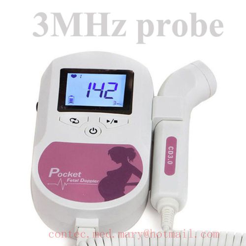 Contec,hot,lcd pocket fetal heart doppler ,baby heart beat monitor for sale