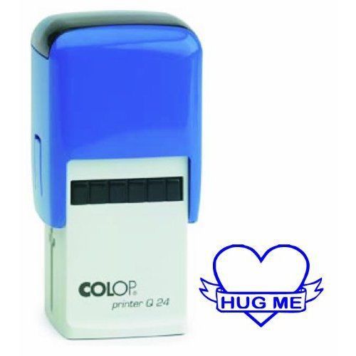 Colop printer q24 hug me heart word stamp - blue for sale