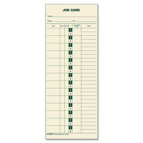 Tops 1258 Job Card 3 1/2&#034; X 9&#034; Manila (500 Cards per Box)