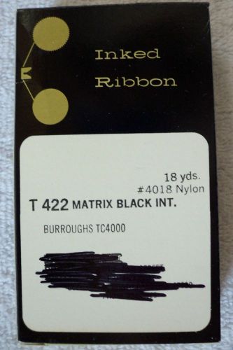 Lot of 12 T 422 Matrix Black Ribbons Burroughs TC400