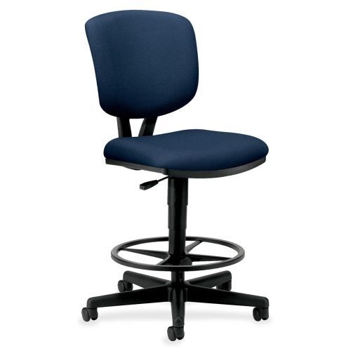 HON Volt Adjustable Height Stool - Fabric Navy Blue Back, Plastic - 27&#034; x 29.5&#034;