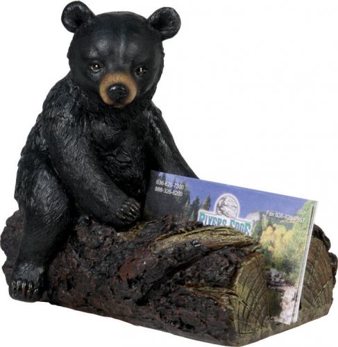 New baby bear business card holder hand painted hunting brand office decoration for sale