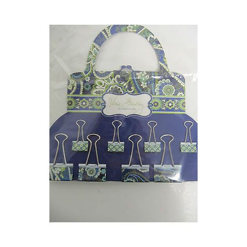 New! VERA BRADLEY Binder Clips Set of 8 - Rhythm &amp; Blues