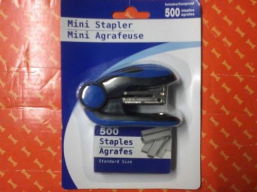 BLUE AND BLACK COLOR MINI  STAPLER SET 500pk  Stapler  INCLUDED