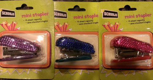 Rhinestone Mini Stapler-set Of 3