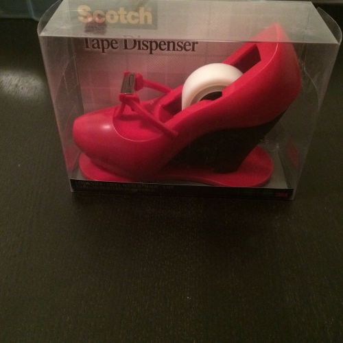 Scotch Red High Heel Tape Dispenser NIB