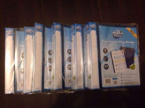 6 x Pukka Presentation Ring Binders PP 4 D-Ring 25mm Size A4 Blue 7128-PFL
