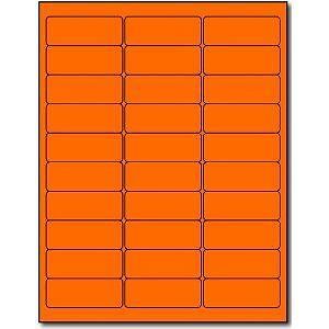 LASER LABELS FLUORESCENT ORANGE Address Label 30x25