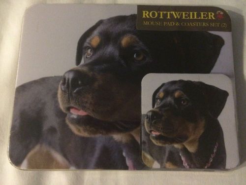 Computer Mouse pad and coaster set Dog series Mousepad Rottweiler BRAND NEW!!!
