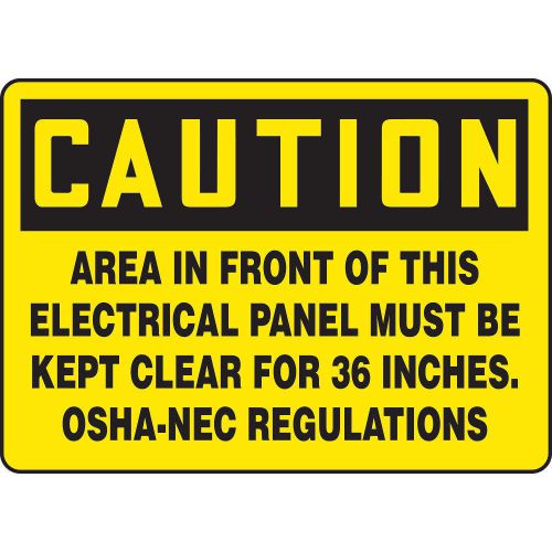 Caution sign, 7 x 10in, bk/yel, self-adh melc639vs for sale
