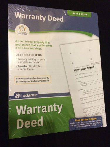 Socrates Media Warranty Deeds, Pack Of 4 (LF602):New