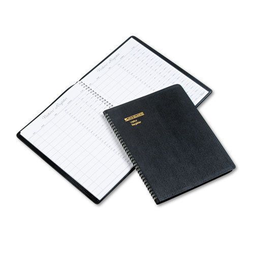 At-a-glance visitor regis. book black sim leather 60 pg for sale